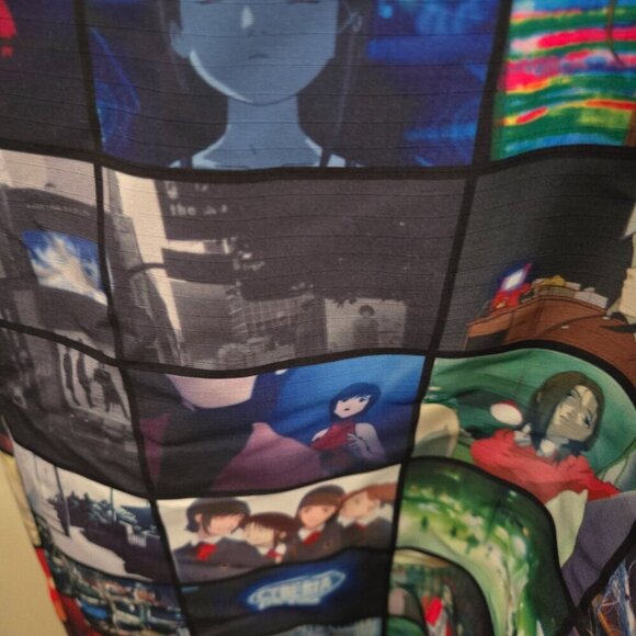 Secret Heart Let's All Love Lain Anime 2023 Drop Wide Leg Jogger Pants Size XL - Picture 6 of 12